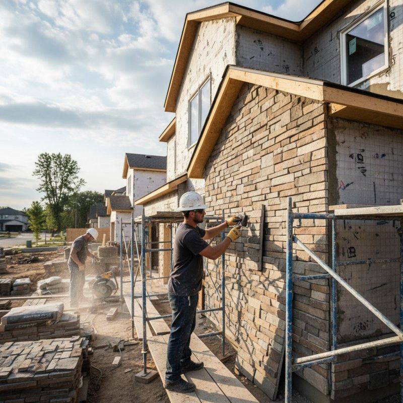 Brick Veneer Siding Installation