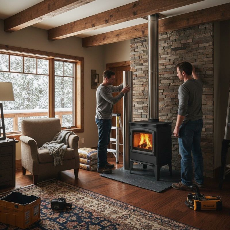 Stone Chimney Installation
